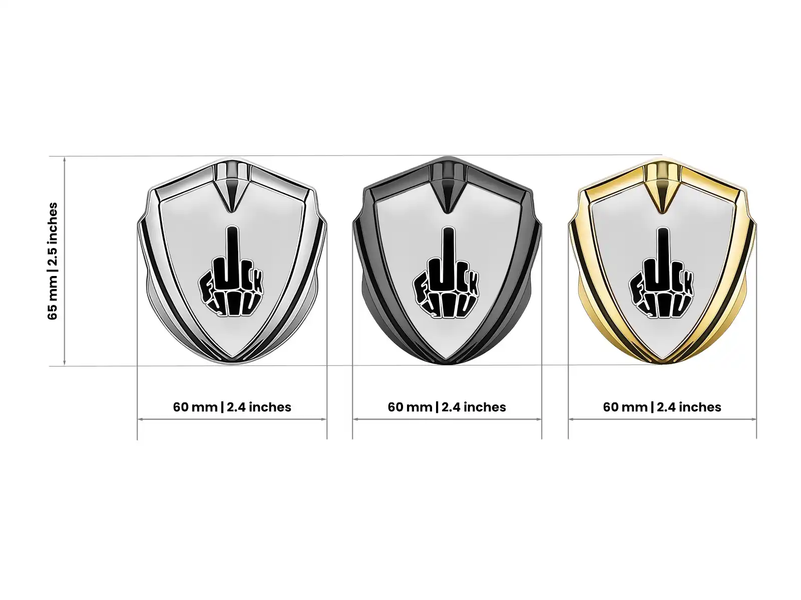 Emblem Silicon Badge Stainless Steel Alloy Edge